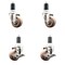 Service Caster 3 Inch 316SS High Temp Glass Filled Nylon 1-5/8 Inch Stem Caster Brake SCC, 2PK SCC-SS316EX20S314-GFNSHT-2-TLB-2-158 - alternate 1